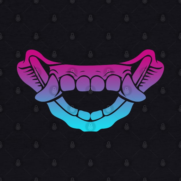 Bali Demon Witch Mask Teeth Vaporwave by aaallsmiles